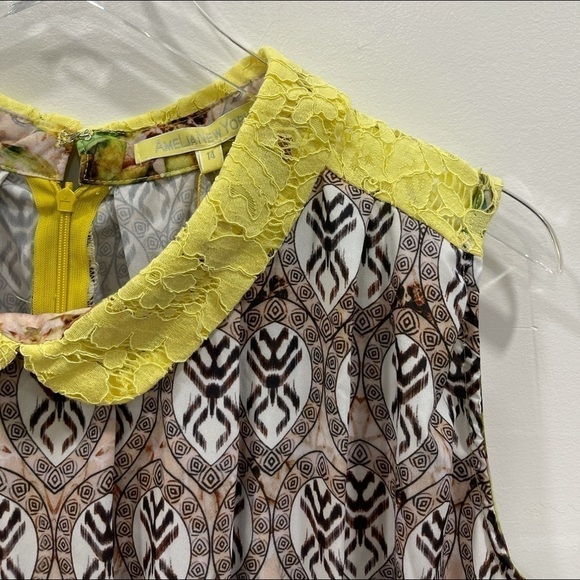 Amelia New York Aztec Print Pleated Dress Lace 14 - Picture 3 of 8